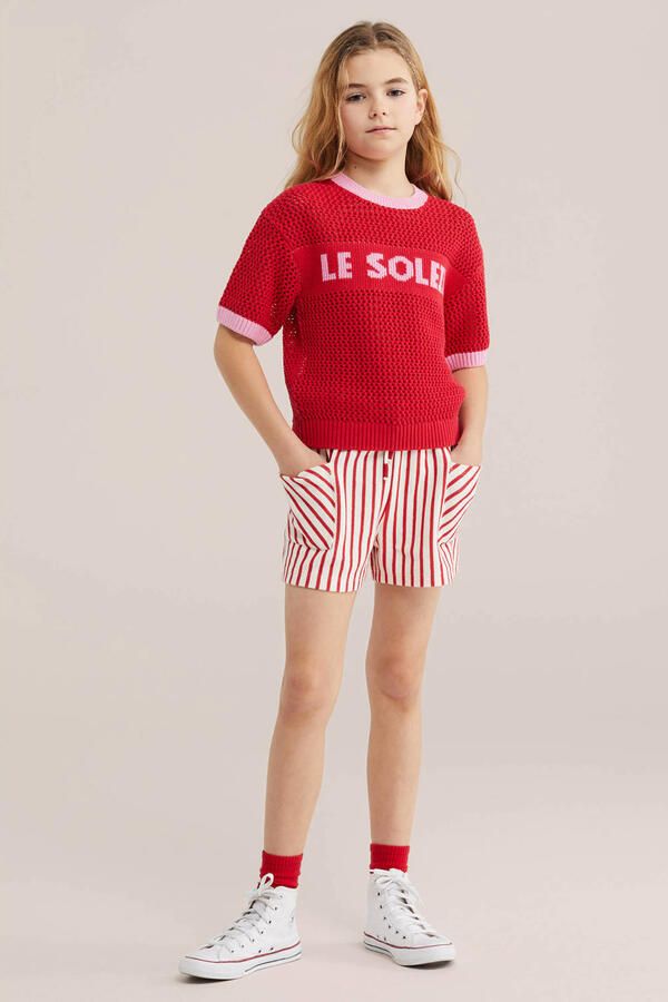 WE Fashion trui rood grof gebreid - Foto 3