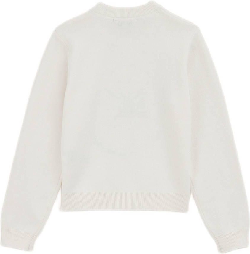 WE Fashion trui wit fijn gebreid