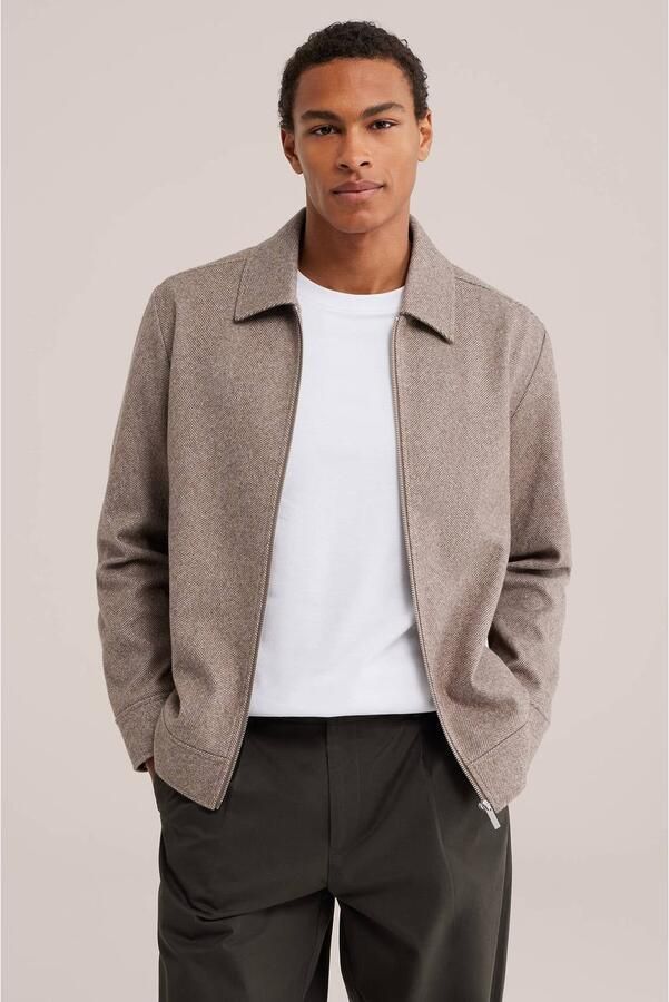 WE Fashion tussenjack met melée cement