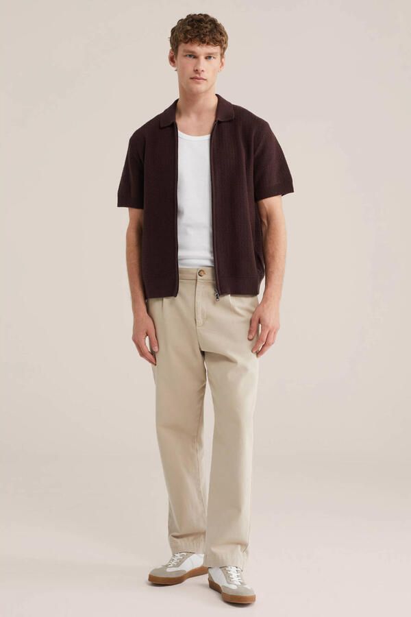 WE Fashion vest gebreid donkerbruin - Foto 2