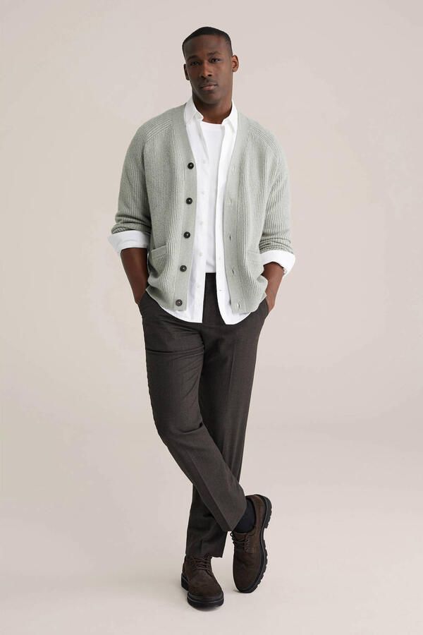 WE Fashion vest gebreid grijs - Foto 2