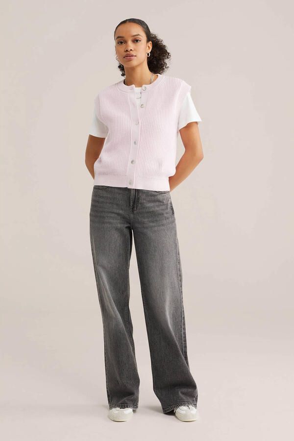 WE Fashion vest lichtroze gebreid - Foto 2