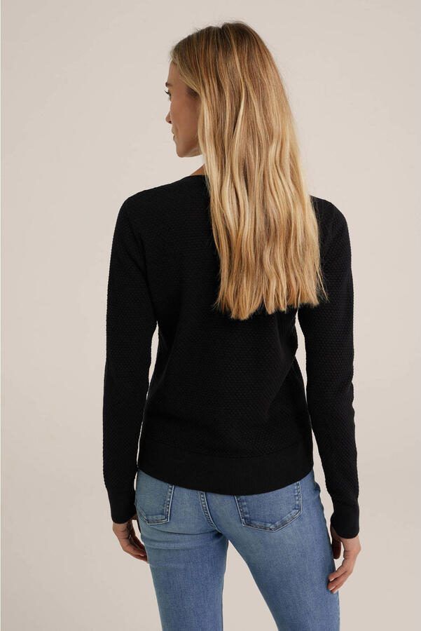 WE Fashion vest met textuur zwart - Foto 2