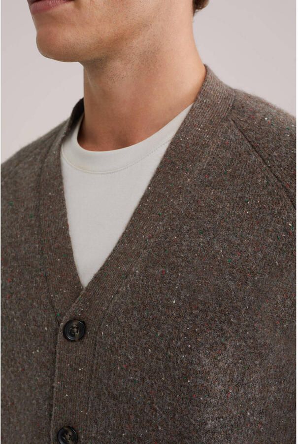 WE Fashion vest met wol gebreid bruin - Foto 2
