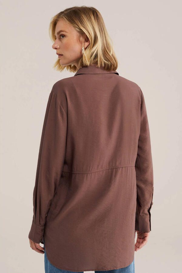WE Fashion viscose blouse bruin - Foto 3