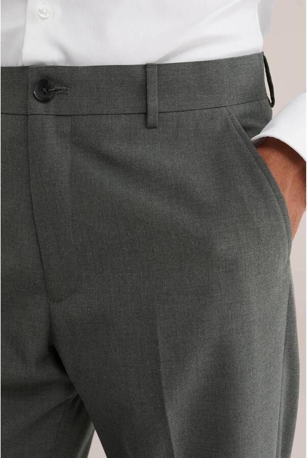 WE Fashion viscose slim fit pantalon donkergroen - Foto 2