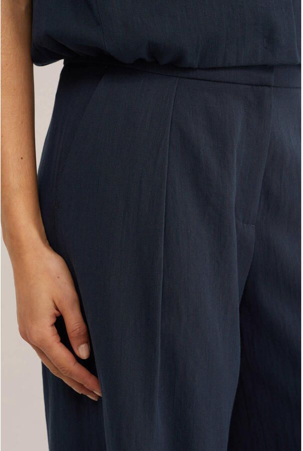 WE Fashion viscose wide leg broek blauw - Foto 2