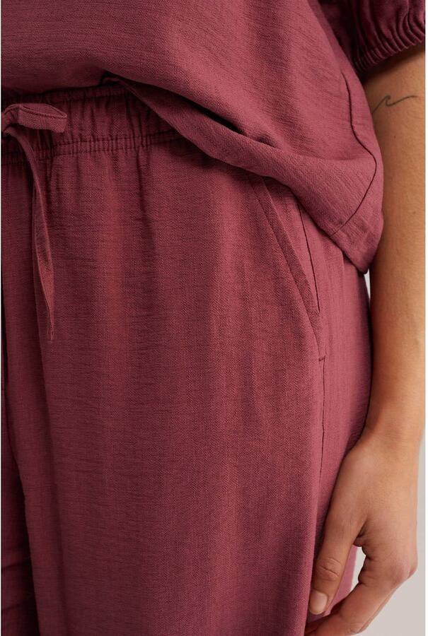WE Fashion viscose wide leg broek oudroze - Foto 2