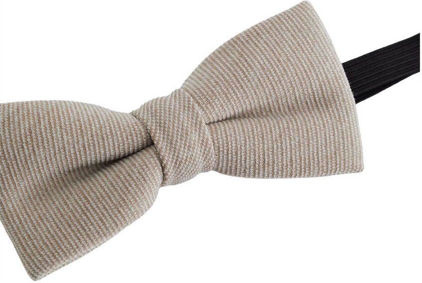 WE Fashion vlinderdas met textuur beige - Foto 2