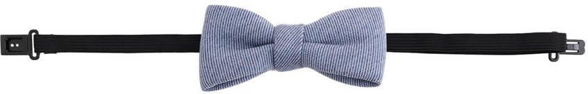 WE Fashion vlinderdas met textuur middenblauw