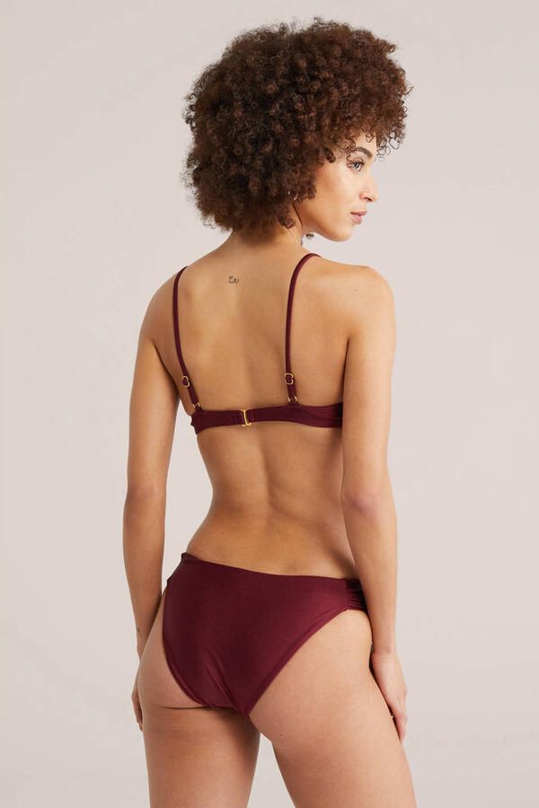 WE Fashion voorgevormde beugel bikinitop donkerrood - Foto 2