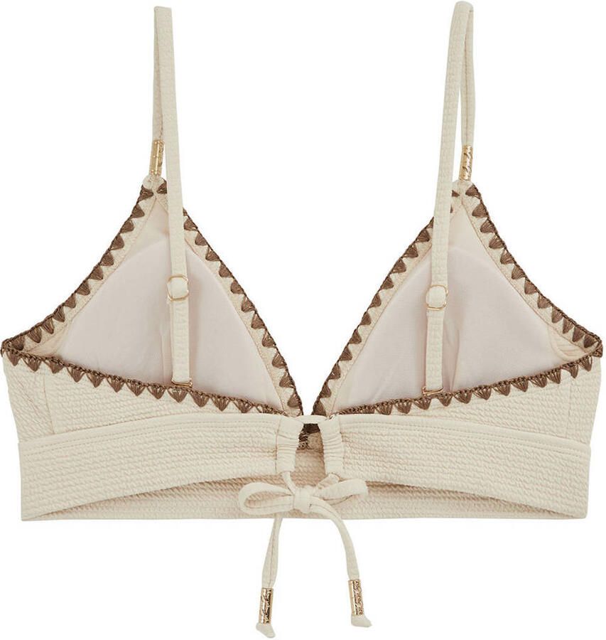 WE Fashion voorgevormde bikinitop met textuur ecru - Foto 2