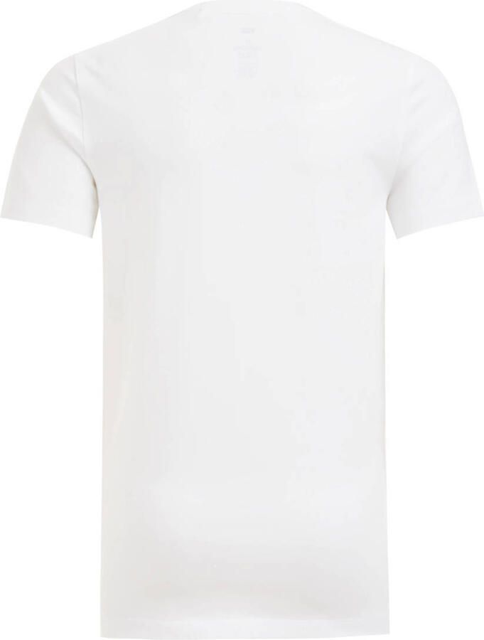 WE Fashion basic T-shirt wit Jongens Stretchkatoen V-hals Effen 110 116 - Foto 3