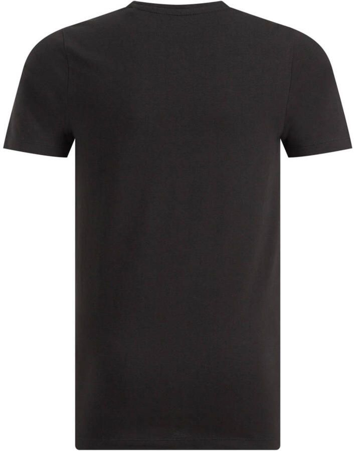WE Fashion basic T-shirt zwart Jongens Stretchkatoen V-hals Effen 170 176 - Foto 2