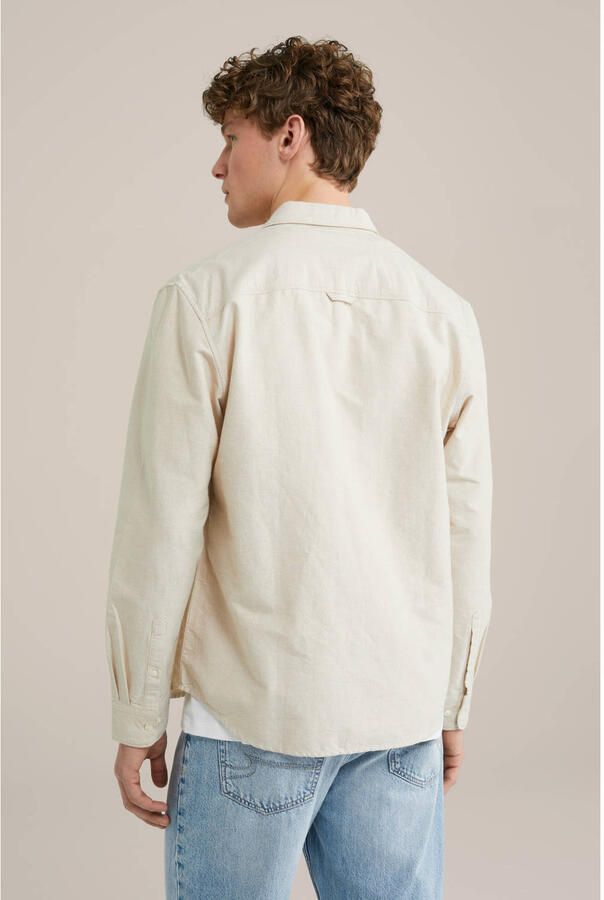 WE Fashion WE Fundamentals casual overhemd ecru