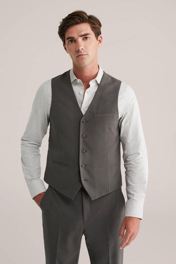 WE Fashion WE Fundamentals gilet grijs