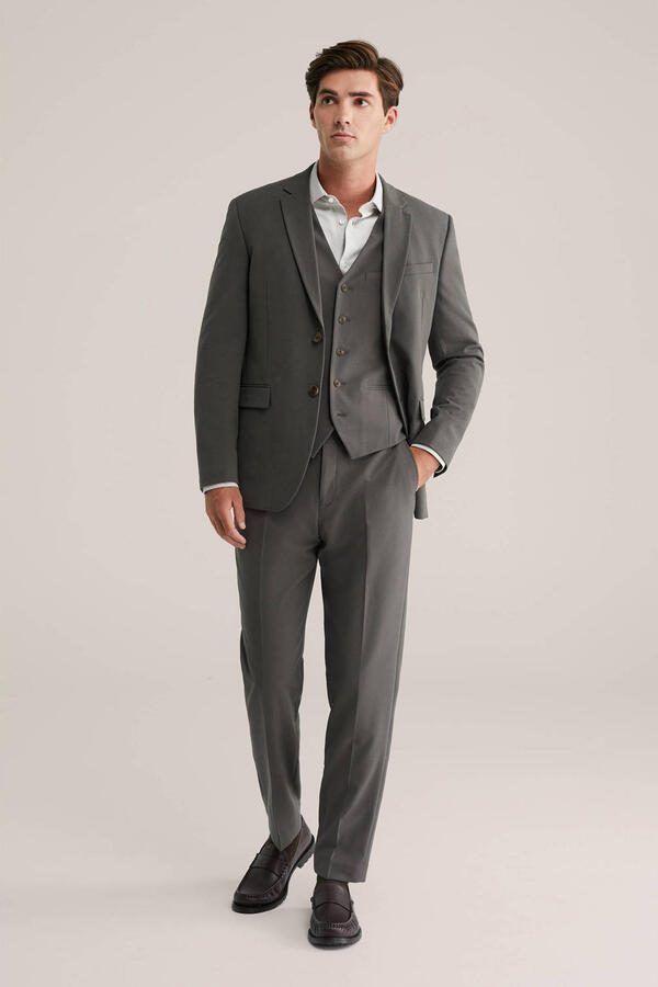 WE Fashion WE Fundamentals gilet grijs - Foto 3