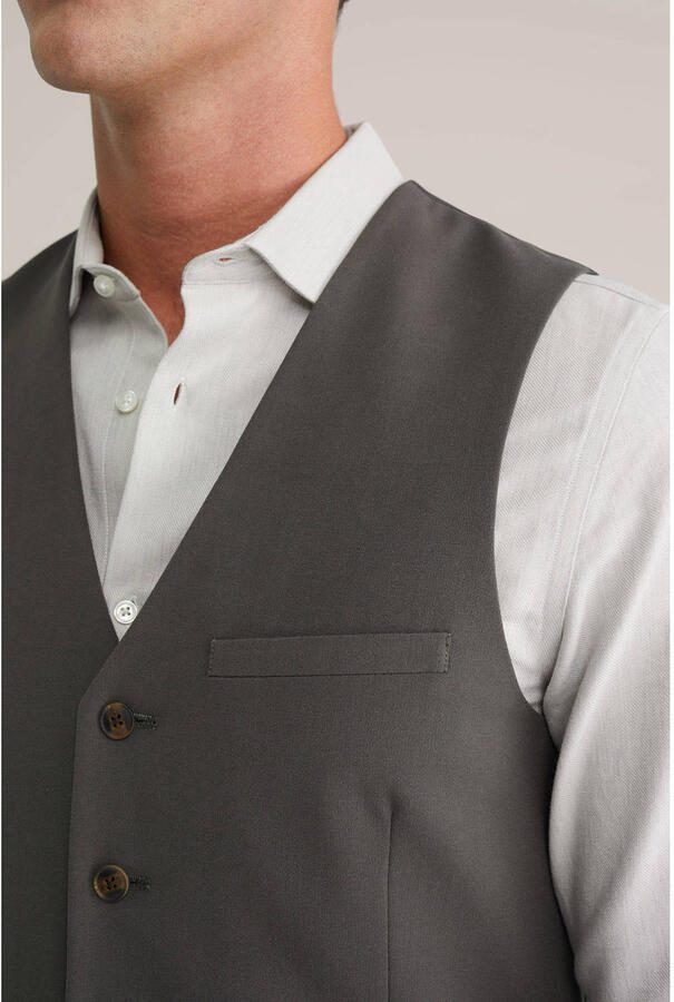 WE Fashion WE Fundamentals gilet grijs - Foto 2