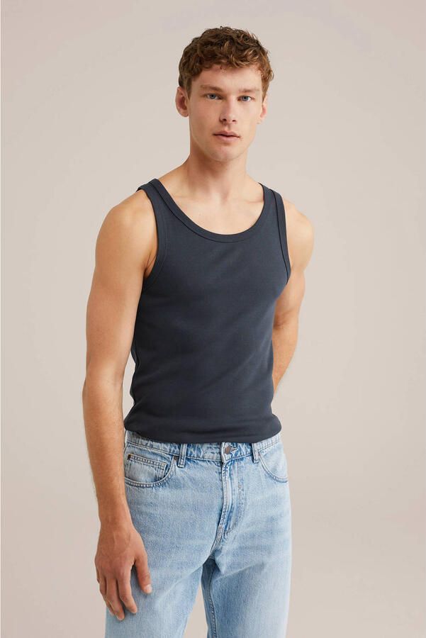 WE Fashion WE Fundamentals hemd donkerblauw
