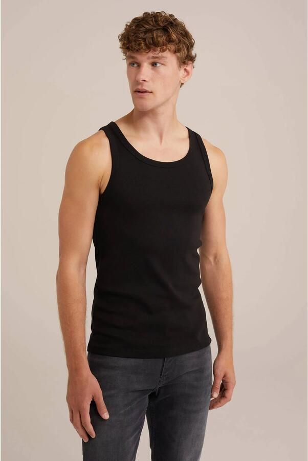 WE Fashion WE Fundamentals hemd (set van 4) zwart