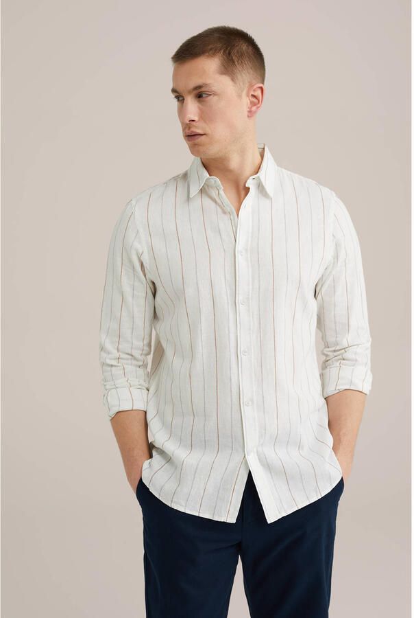 WE Fashion WE Fundamentals linnen casual overhemd ecru - Foto 1