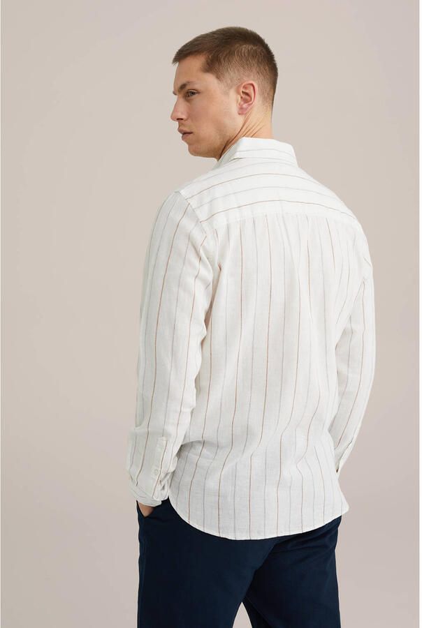 WE Fashion WE Fundamentals linnen casual overhemd ecru - Foto 2