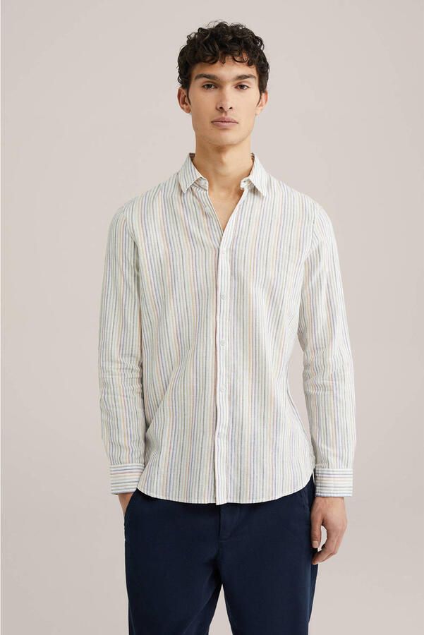 WE Fashion WE Fundamentals linnen casual overhemd multi