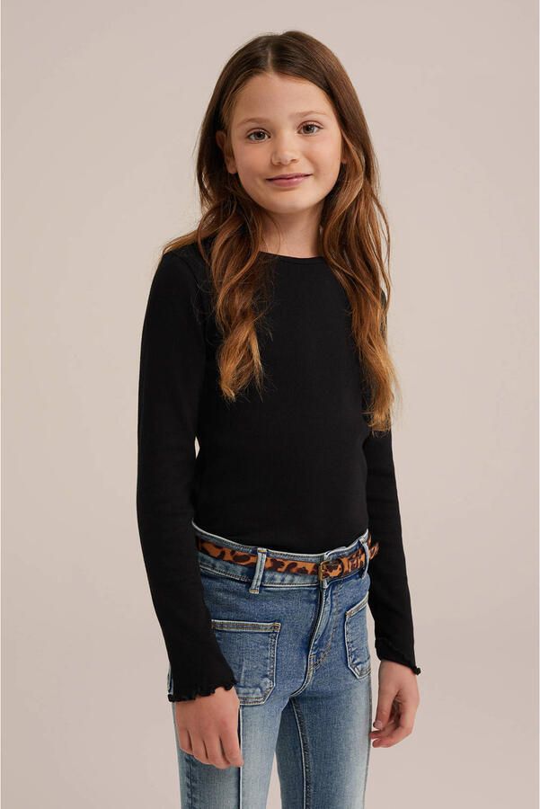 WE Fashion WE Fundamentals longsleeve zwart wit (set van 2) - Foto 2