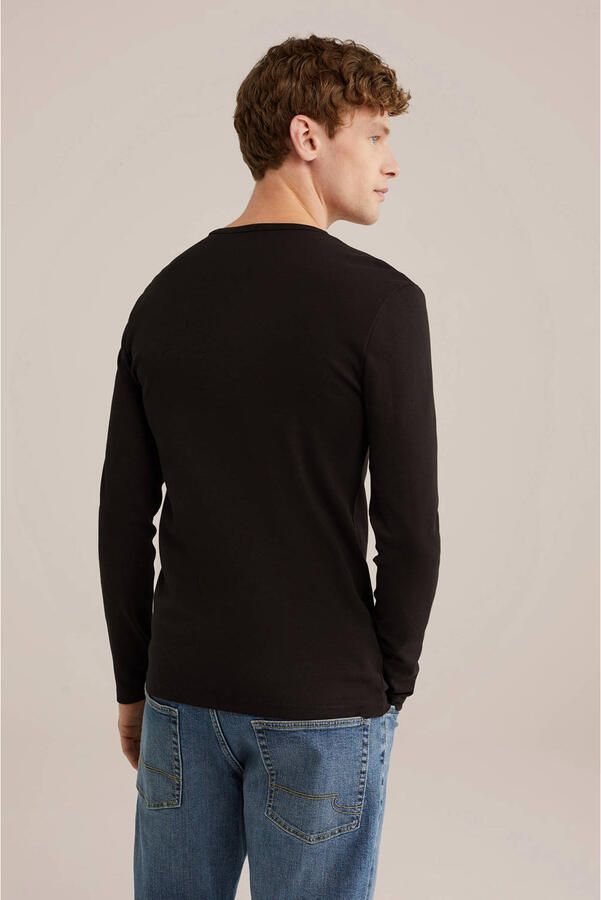 WE Fashion WE Fundamentals longsleeve zwart - Foto 3