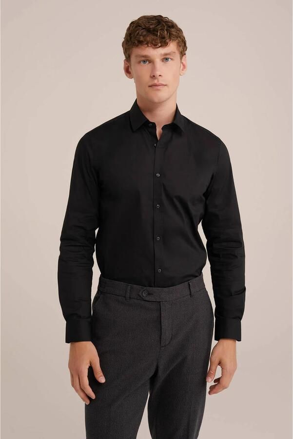 WE Fashion WE Fundamentals overhemd black uni