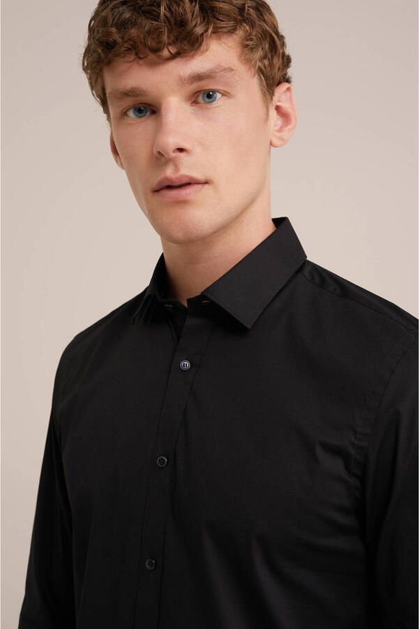 WE Fashion WE Fundamentals overhemd black uni - Foto 2