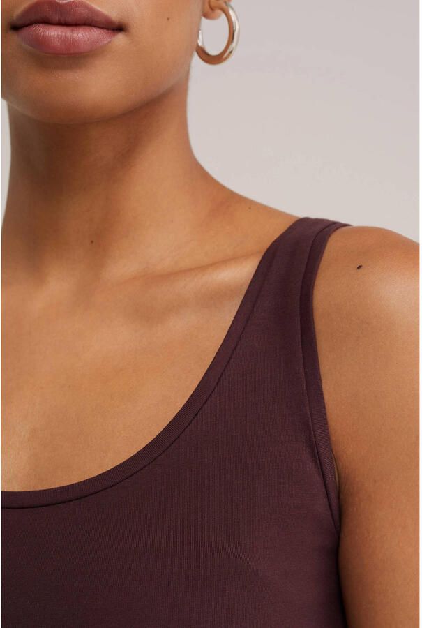 WE Fashion WE Fundamentals singlet donkerrood - Foto 2