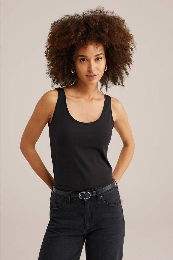 WE Fashion WE Fundamentals singlet zwart