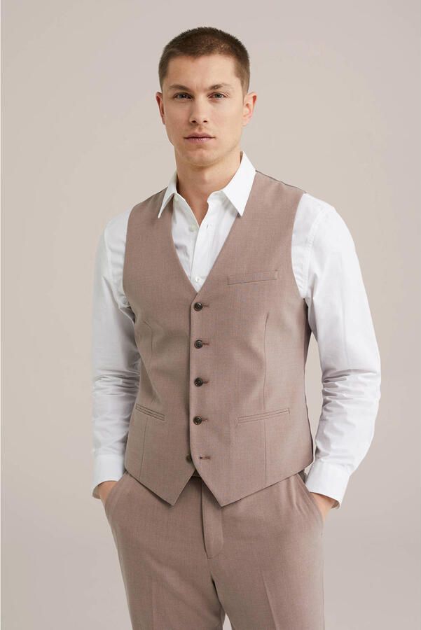 WE Fashion WE Fundamentals slim fit gilet oudroze - Foto 1