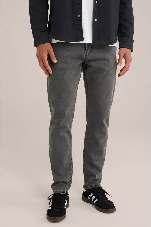 WE Fashion WE Fundamentals slim fit jeans 'rain ready' lichtgrijs - Foto 3