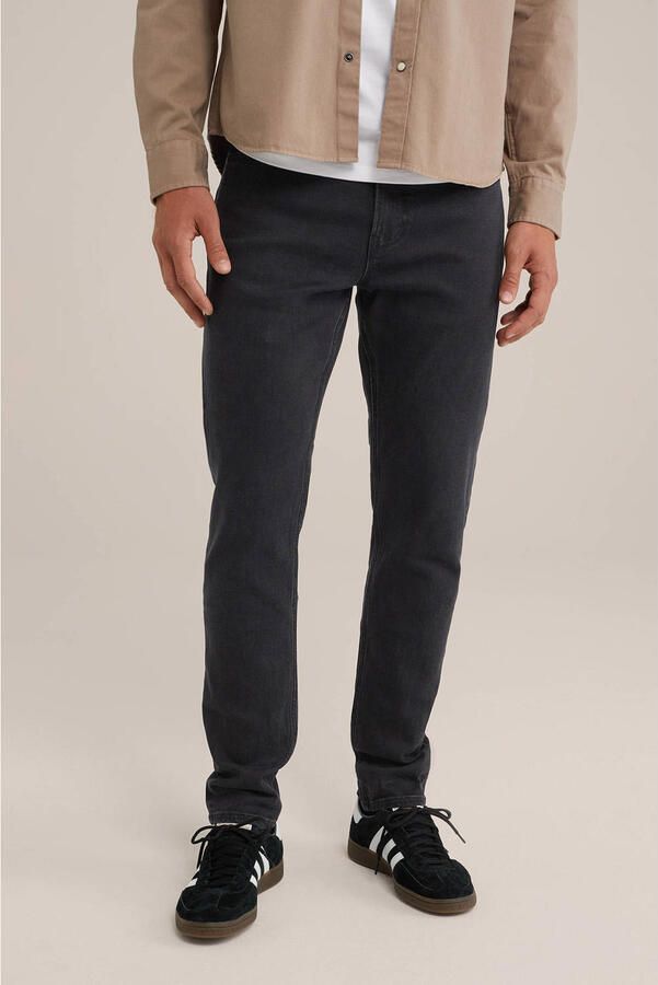 WE Fashion WE Fundamentals slim fit jeans 'rain ready' zwart - Foto 3