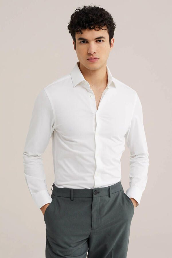 WE Fashion WE Fundamentals slim fit overhemd white - Foto 3