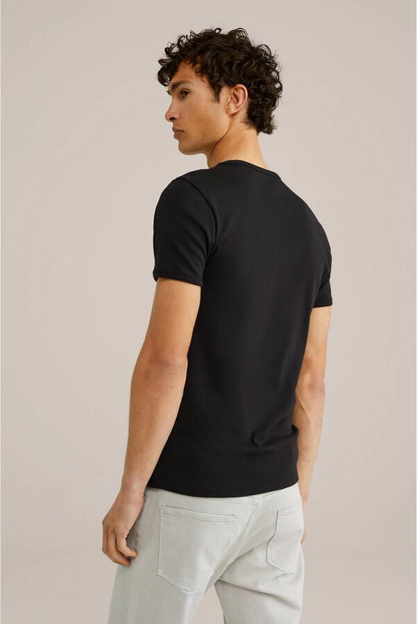 WE Fashion WE Fundamentals slim fit T-shirt black - Foto 2