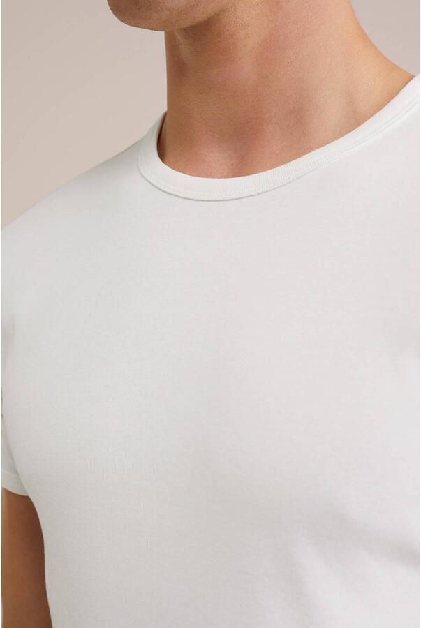 WE Fashion WE Fundamentals slim T-shirt wit