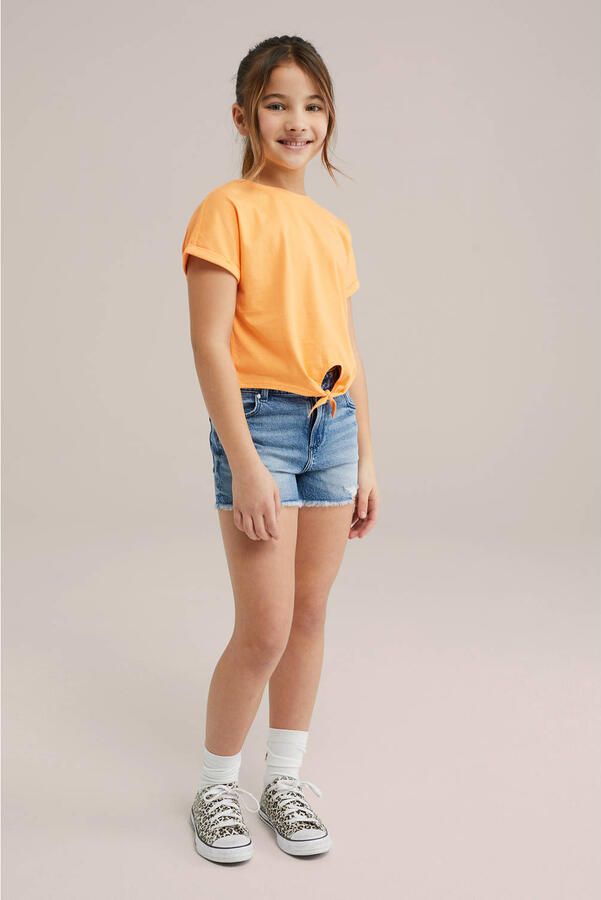WE Fashion WE Fundamentals T-shirt oranje - Foto 3