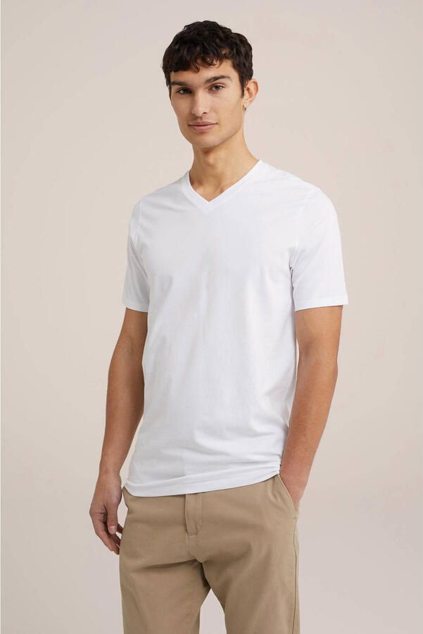 WE Fashion WE Fundamentals T-shirt tall fit (set van 2 ) wit