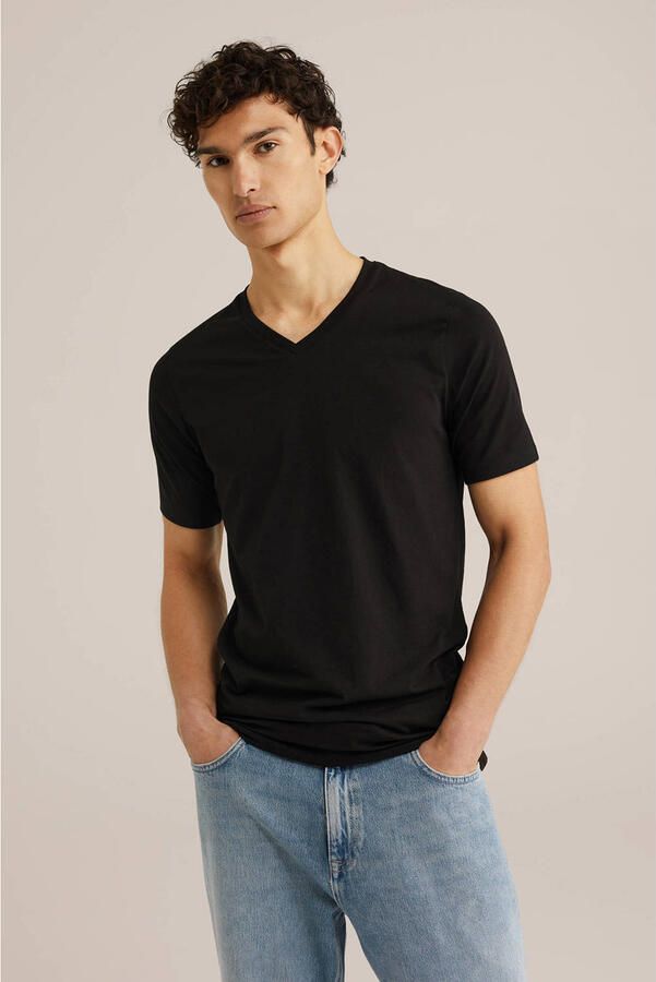 WE Fashion WE Fundamentals T-shirt tall fit ( set van 2) zwart - Foto 2