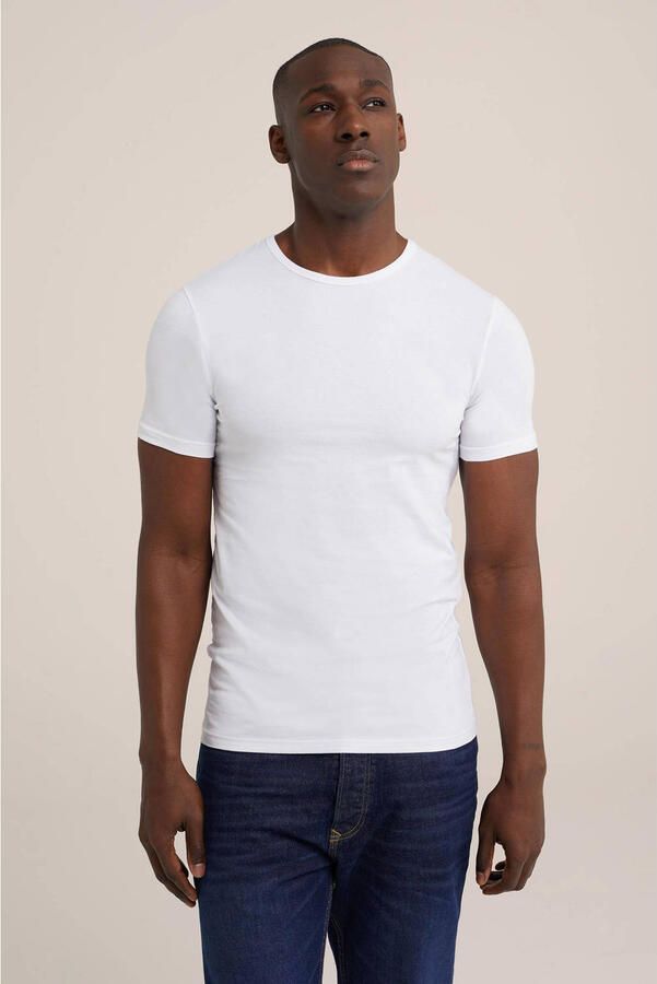 WE Fashion WE Fundamentals T-shirt wit (set van 2)