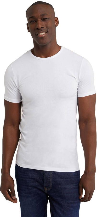 WE Fashion WE Fundamentals T-shirt wit (set van 4)