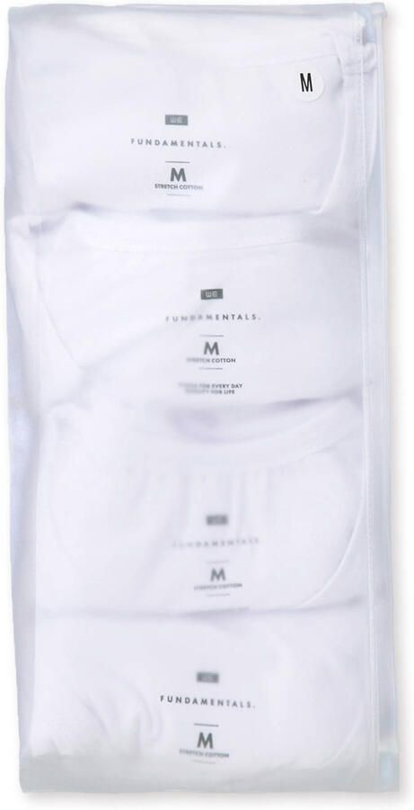 WE Fashion WE Fundamentals T-shirt wit (set van 4) - Foto 2
