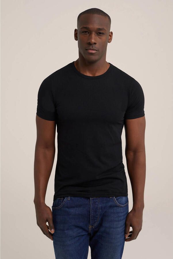 WE Fashion WE Fundamentals T-shirt zwart (set van 2) - Foto 3