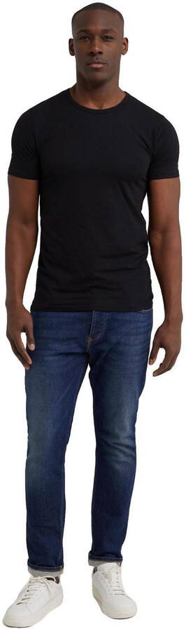 WE Fashion WE Fundamentals T-shirt zwart (set van 4)