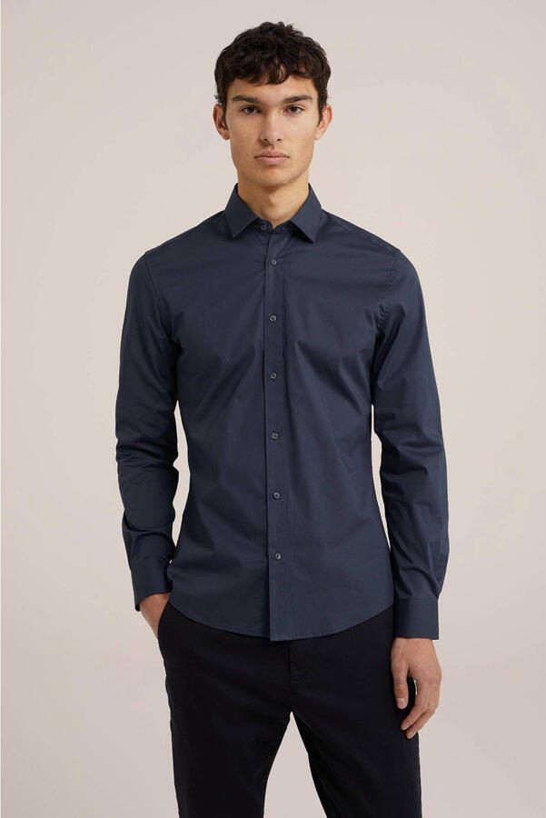 WE Fashion WE Fundamentals slim fit overhemd antraciet - Foto 3