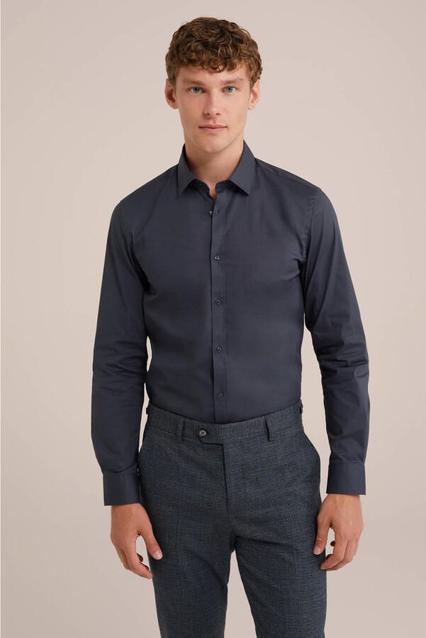 WE Fashion WE Fundamentals Tall fit overhemd grijs