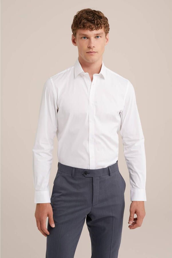 WE Fashion WE Fundamentals Tall fit overhemd wit - Foto 3